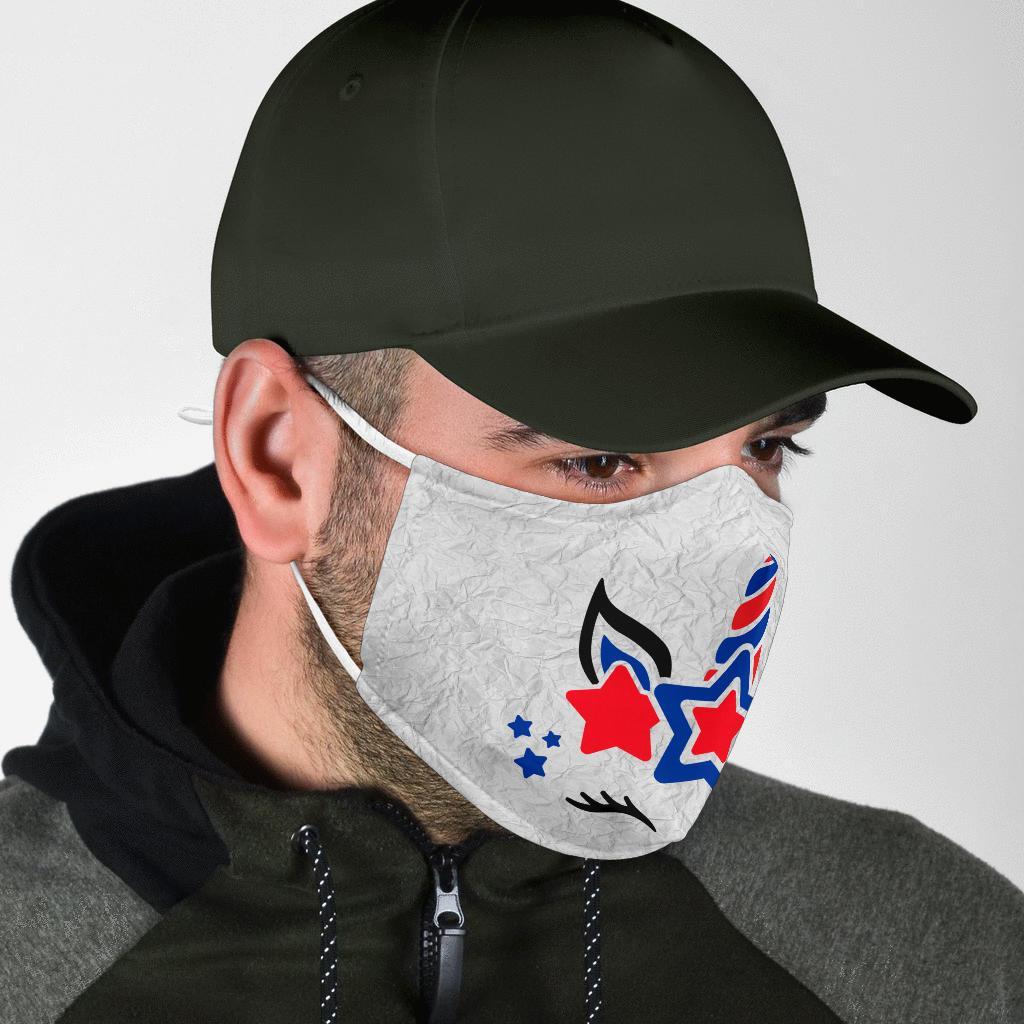Unicorn RWB-Amaze Style™-Face Mask - Unicorn RWB-Adult Mask + 2 FREE Filters (Age 13+)-Vibe Cosy™