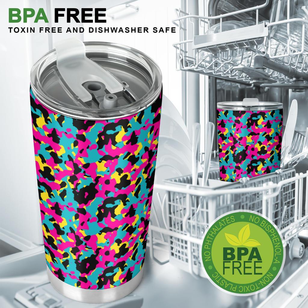 Tumbler Camouflage Hot Pink-Amaze Style™-Tumbler - Tumbler Camouflage Hot Pink-20oz Large-Vibe Cosy™