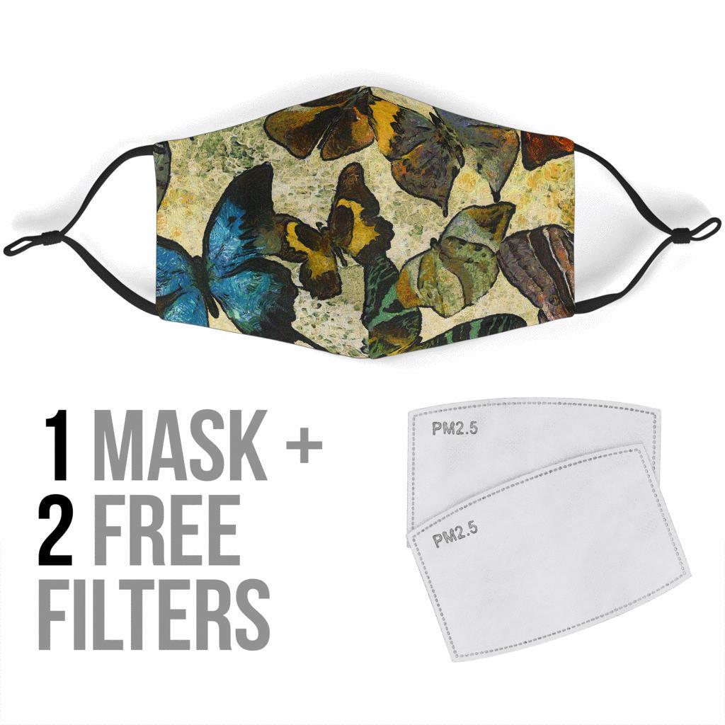 Butterfly Collection Adjustable Face Mask-Amaze Style™-Face Mask - Butterfly Collection Adjustable Face Mask-Adult Mask + 2 FREE Filters (Age 13+)-Vibe Cosy™