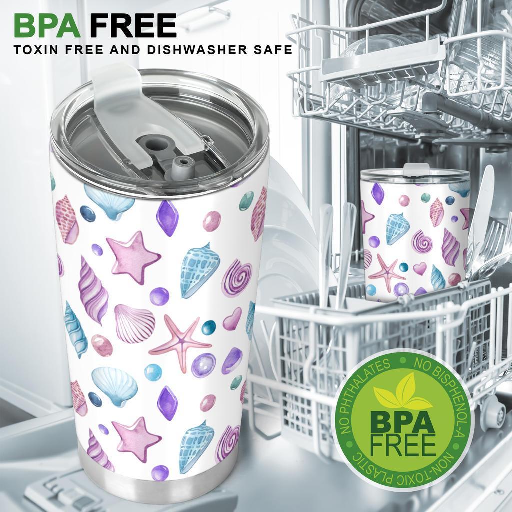 Tumbler Sea Shells-Amaze Style™-Tumbler - Tumbler Sea Shells-20oz Large-Vibe Cosy™