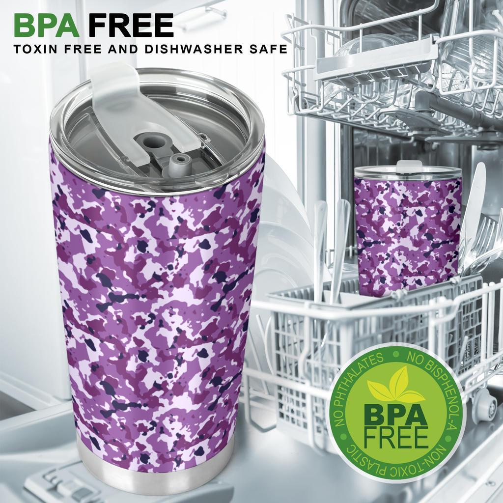 Tumbler Camouflage Purple-Amaze Style™-Tumbler - Tumbler Camouflage Purple-20oz Large-Vibe Cosy™
