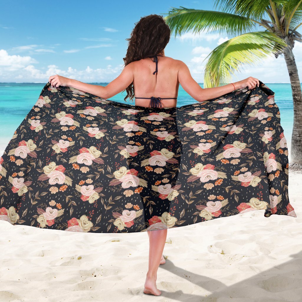 Autumn Fall Floral - Sarong Wrap-Amaze Style™-Autumn Fall Floral - Sarong Wrap-Vibe Cosy™
