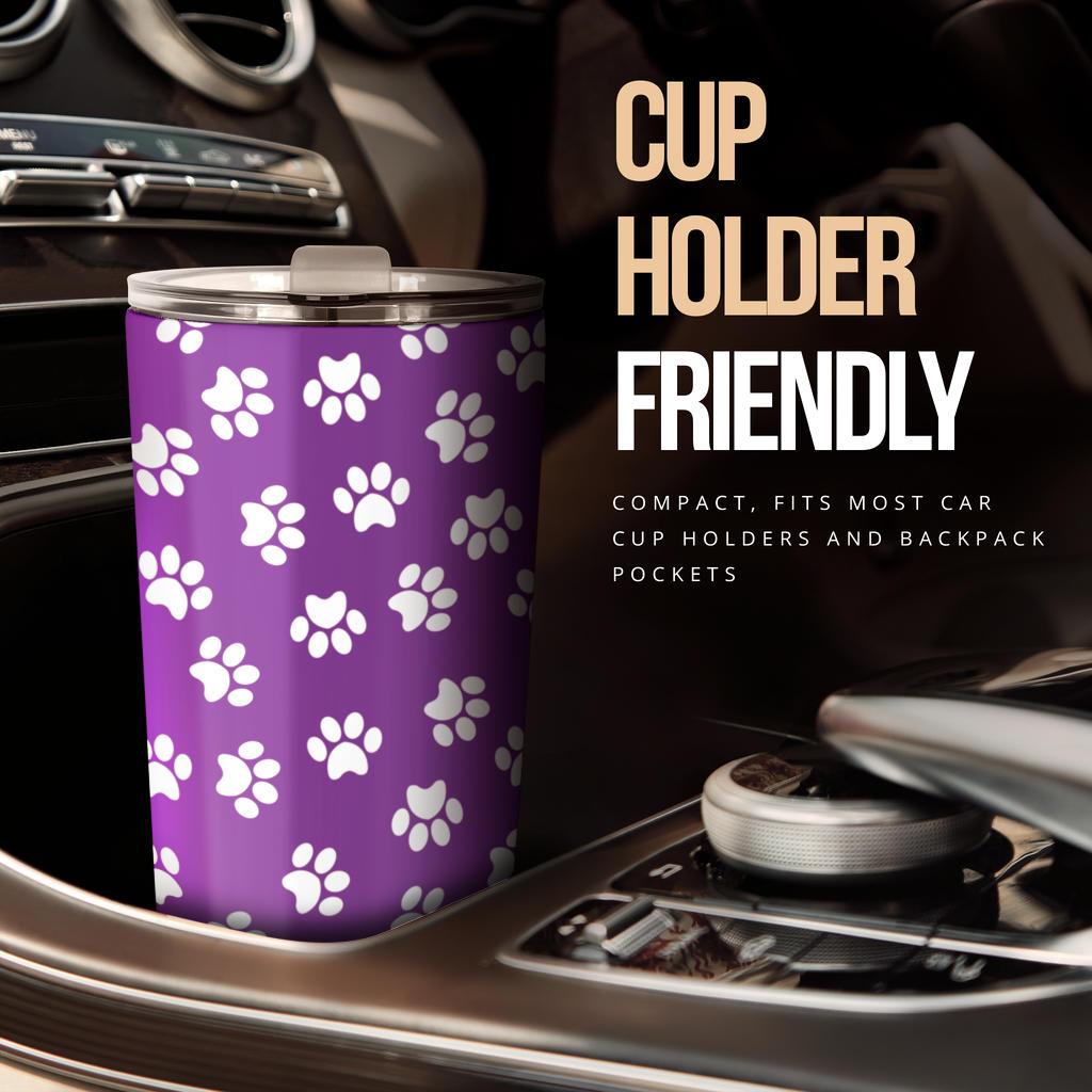 Tumbler Paw Prints Purple-Amaze Style™-Tumbler - Tumbler Paw Prints Purple-20oz Large-Vibe Cosy™