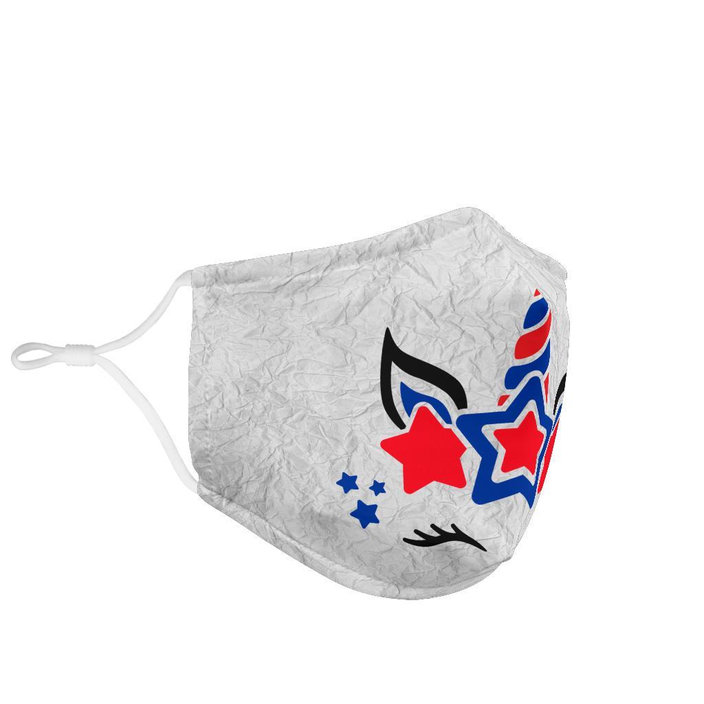 Unicorn RWB-Amaze Style™-Face Mask - Unicorn RWB-Adult Mask + 2 FREE Filters (Age 13+)-Vibe Cosy™