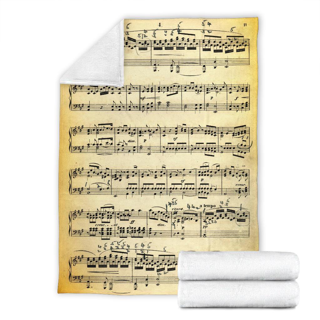 Vecchio Spartito - Coperta in Pile -Amaze Style™-placeholder-placeholder-Vibe Cosy™