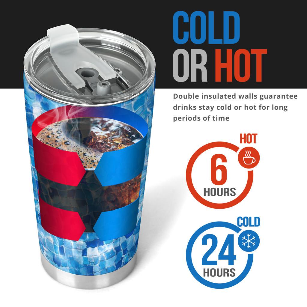 Tumbler Mosaic Blue-Amaze Style™-Tumbler - Tumbler Mosaic Blue-20oz Large-Vibe Cosy™