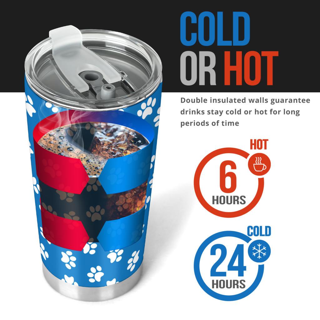 Tumbler Paw Prints Blue-Amaze Style™-Tumbler - Tumbler Paw Prints Blue-20oz Large-Vibe Cosy™