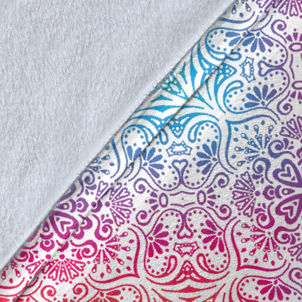 Bohemian Blue Ombre (White) - Throw Blankets-Amaze Style™-Premium BlanketBohemian Blue Ombre (White) - Throw Blankets-Youth (56 x 43 inches / 140 x 110 cm)-Vibe Cosy™