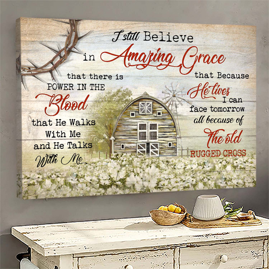 Because he lives, I can face tomorrow Jesus Landscape Canvas Print Wall Art