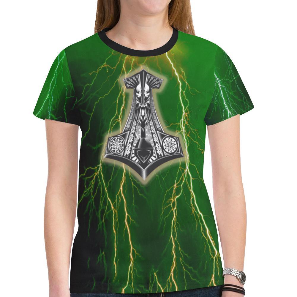 Viking T-shirt - Lightning Hammer A6 - Amaze Style™-NEW ALL OVER PRINT T-SHIRTS