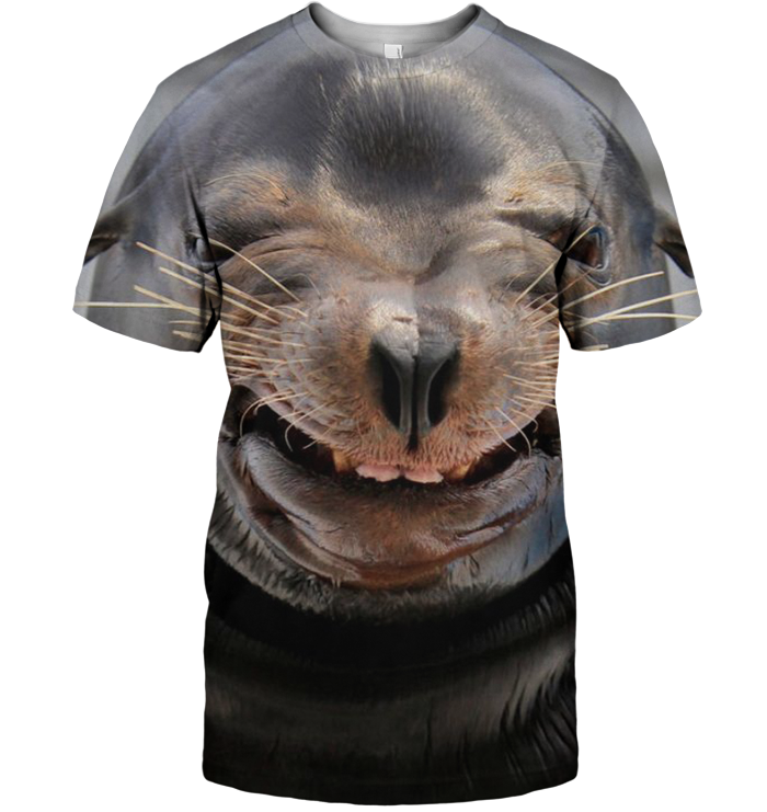 3D All Over Print Sea Dog Face Shirt-Apparel-6teenth World-T-Shirt-S-Vibe Cosy™