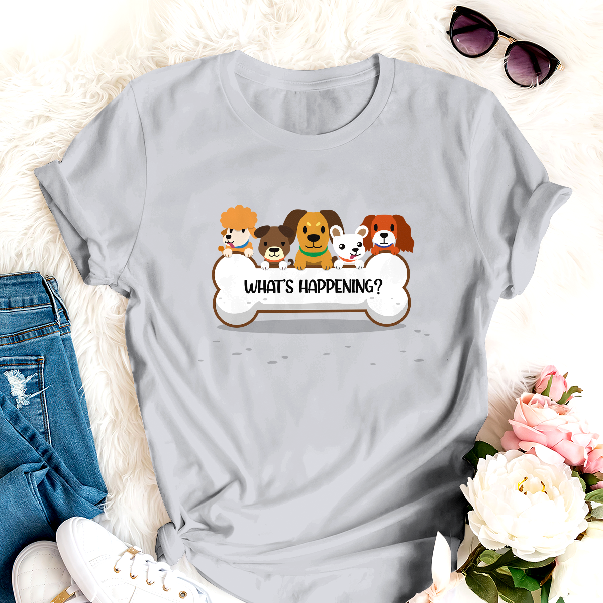 What's Happening Dog T-shirt Special Gfit For Mom Dad Friends