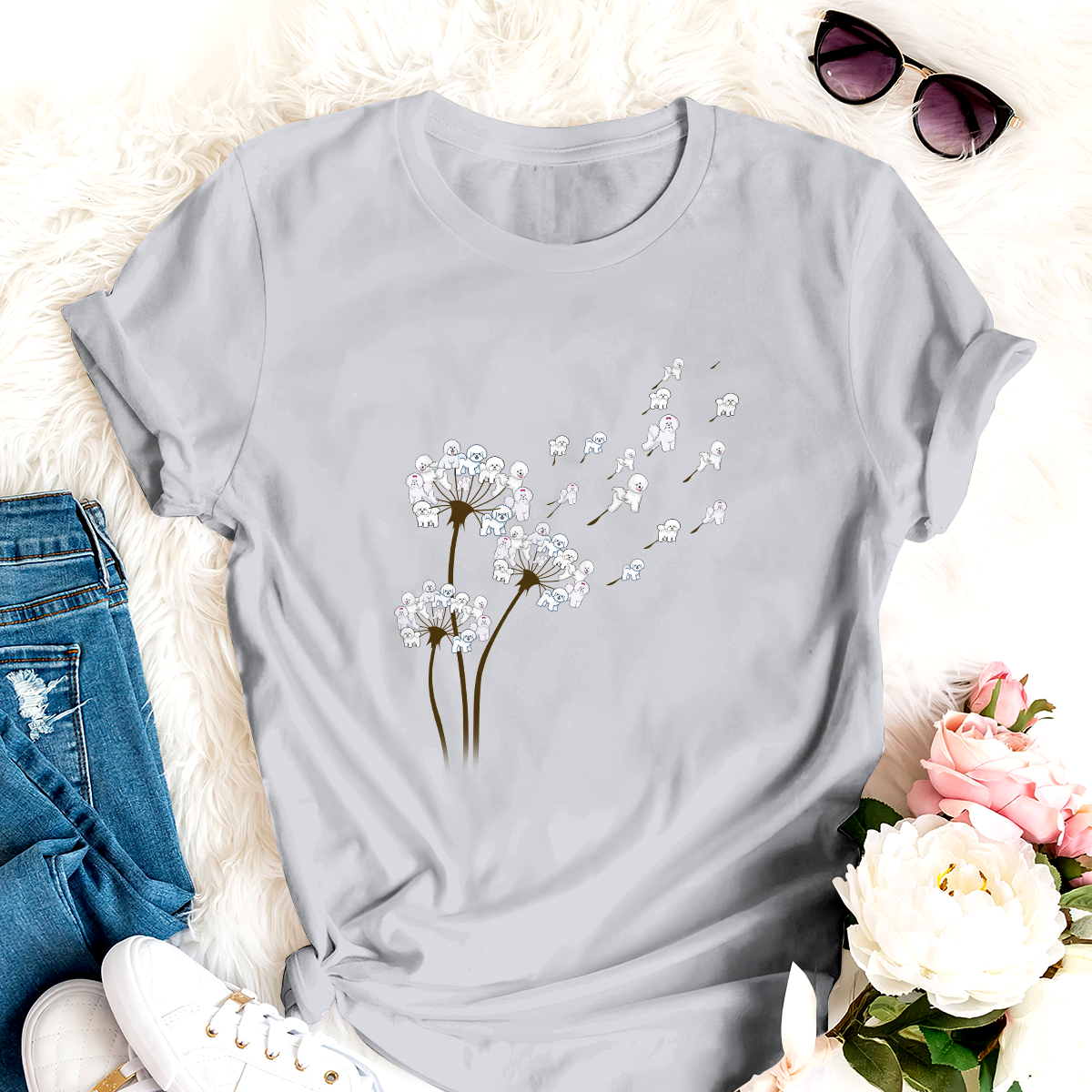 Bichon Dandelion Flower Special Amazing Gift For Dog Lover