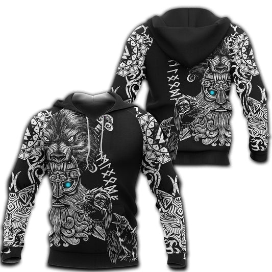 3D All Over  Printed Odin Viking Tattoo