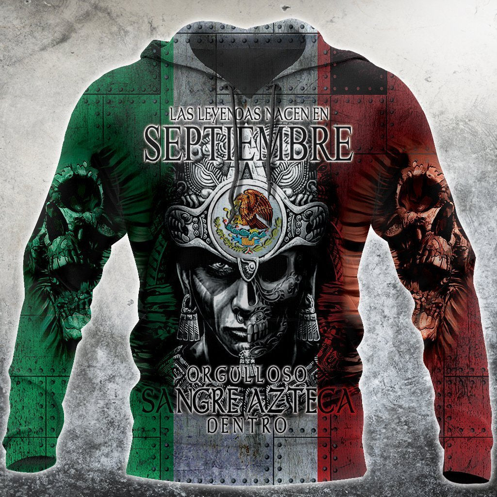 3D All Over Aztec Warrior Mexican 09 Hoodie - Amaze Style™-Apparel
