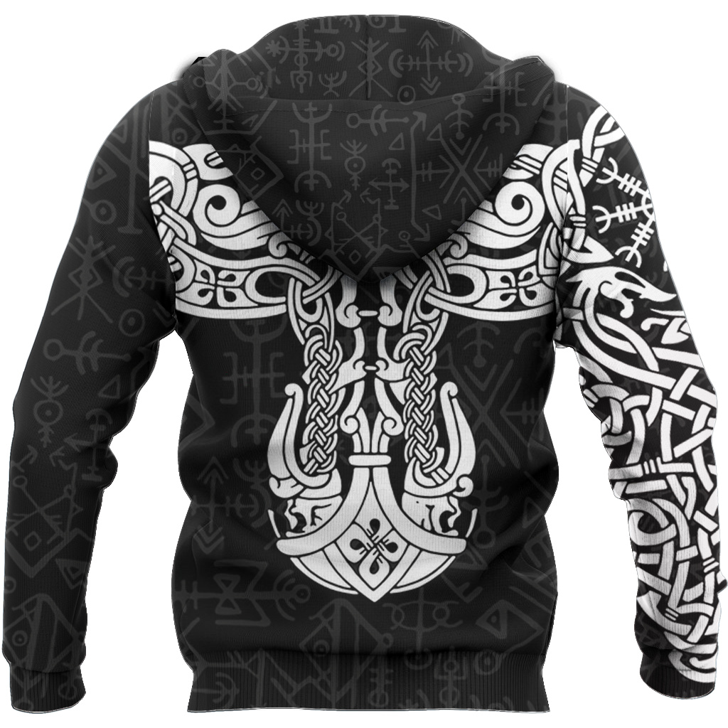 Viking Thor Hammer - Viking Raven All Over Print - Amaze Style™-Apparel