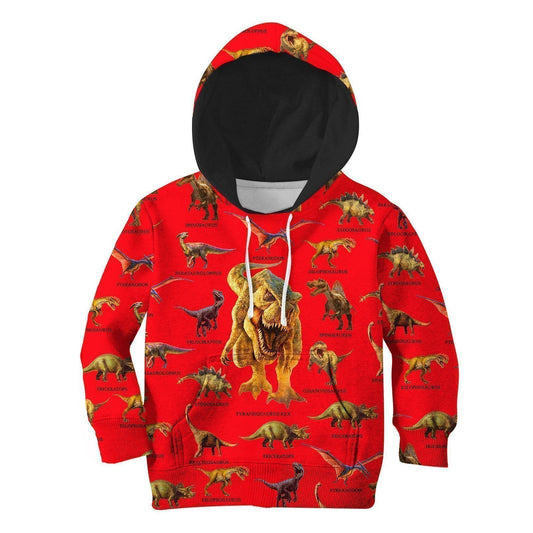 3D All Over Printed Red Dinosaurs T-Rex Shirts - Amaze Style™-Apparel