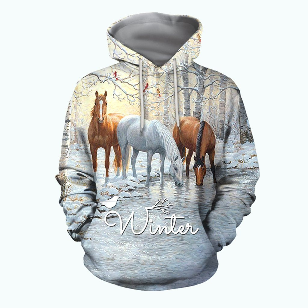 3D All Over Printed Winter Horses Shirts-Apparel-6teenth World-Hoodie-S-Vibe Cosy™