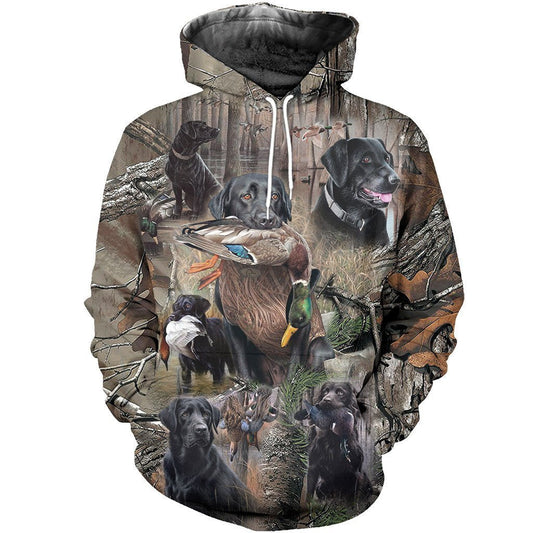 3D All Over Printed Labrador Retriever Hunting Dog Camo Art - Amaze Style™-Apparel