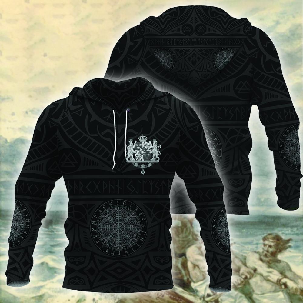 Sweden Vikings Tattoo Hoodie - Amaze Style™-Apparel