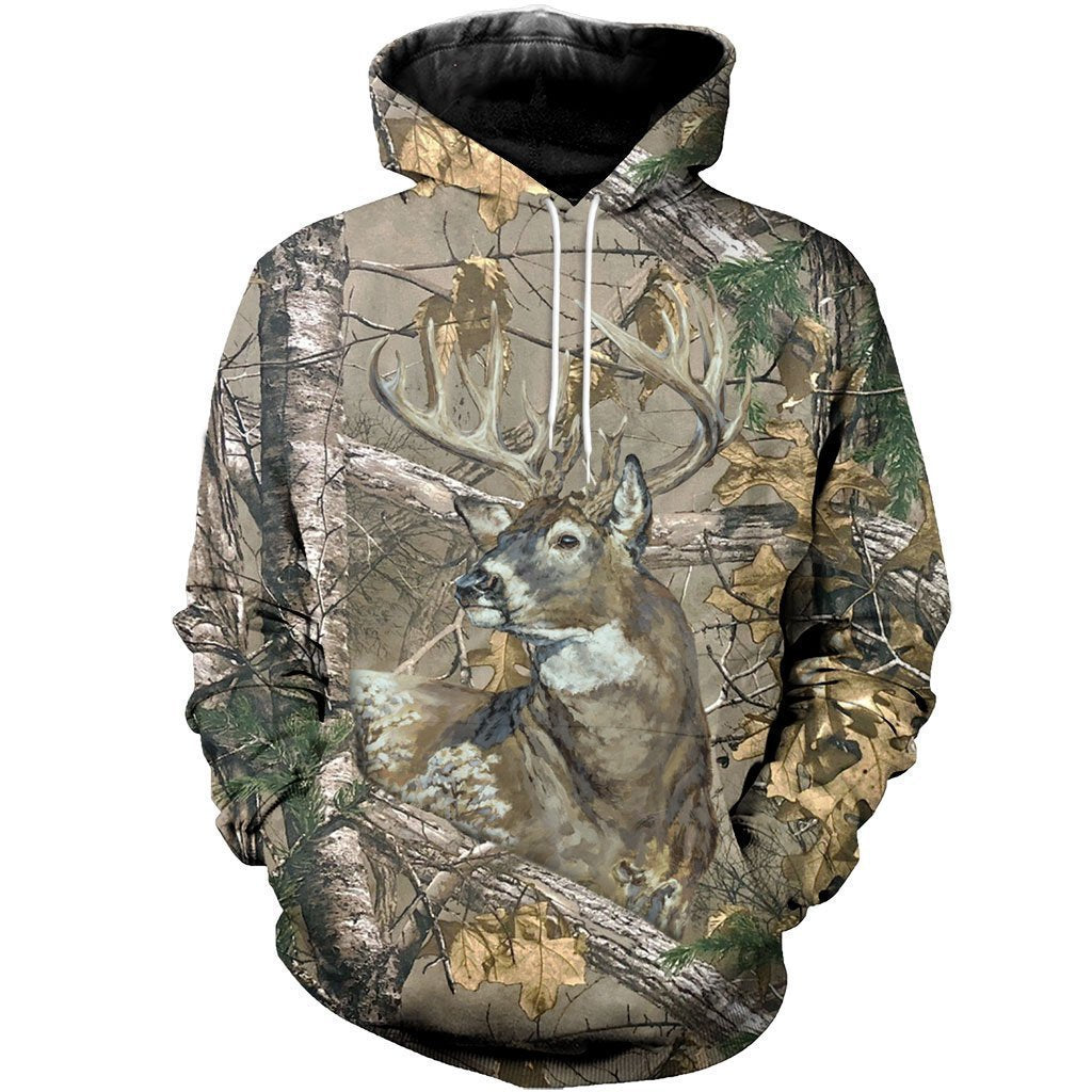 3D All Over Printed Deer in Camo - Amaze Style™-Apparel