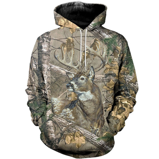 3D All Over Printed Deer in Camo - Amaze Style™-Apparel