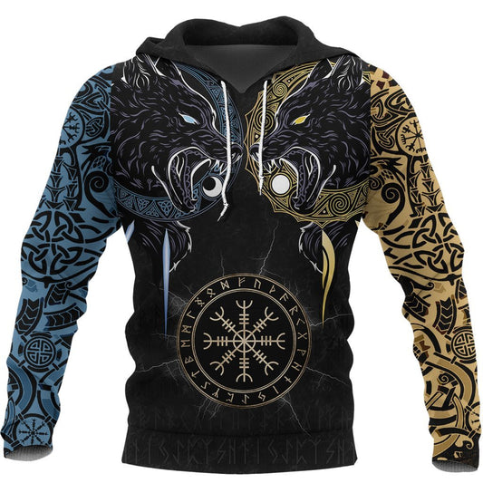 Viking Hati And Skoll Tattoo