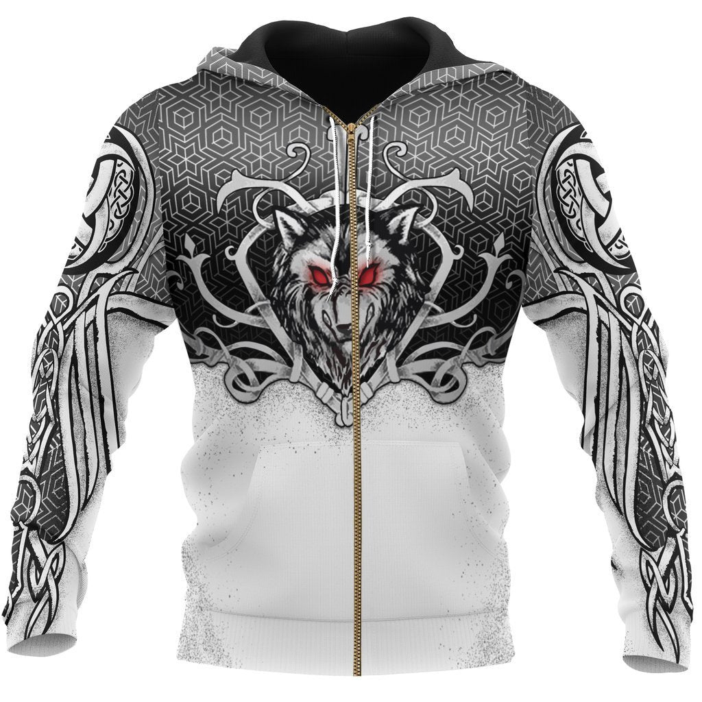 Viking Hoodie - Wolf And Guard - Amaze Style™-Apparel