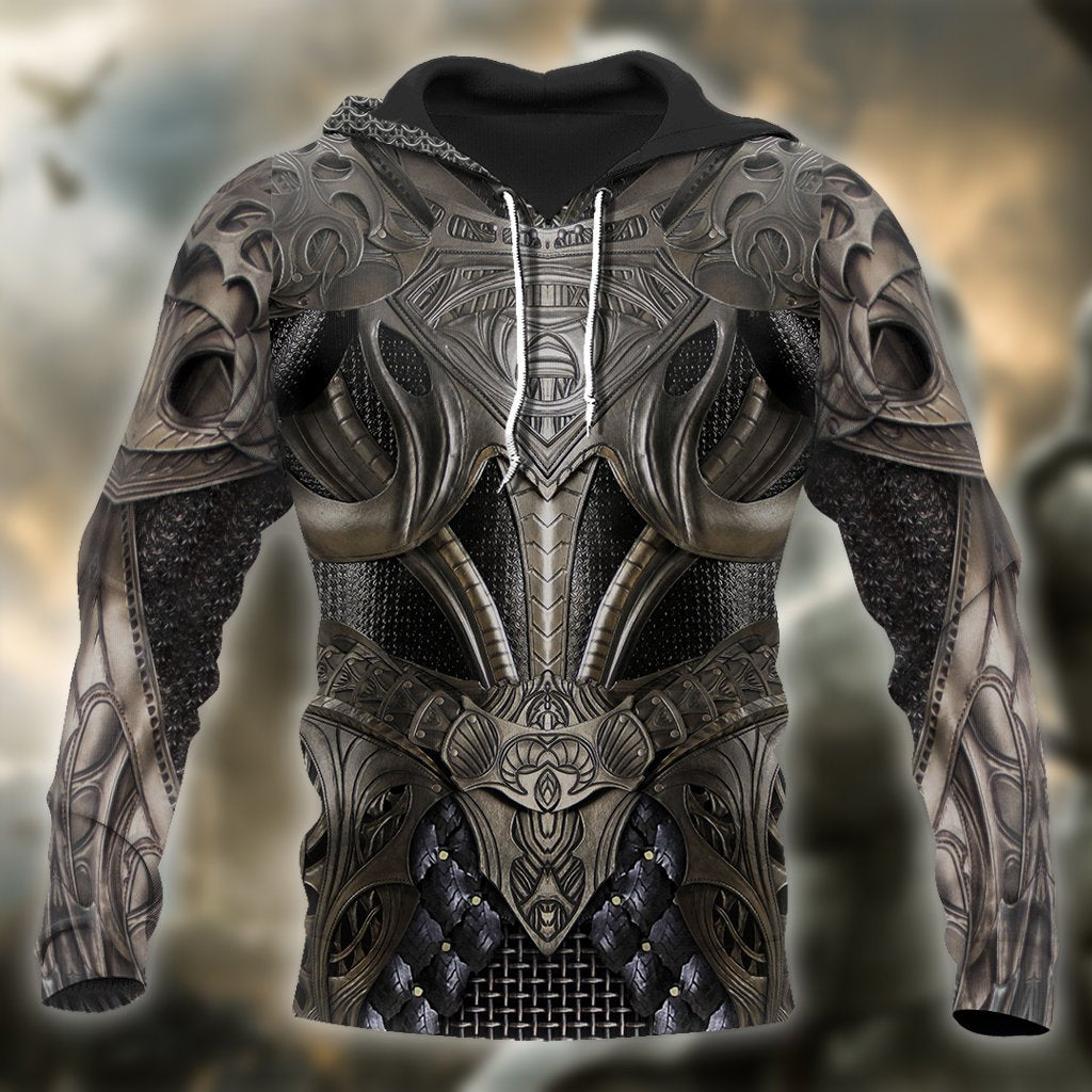 3D Printed Hoodie Chainmail Knight Armor Clothes JJ060304 - Amaze Style™-Apparel