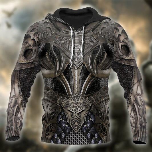 3D Printed Hoodie Chainmail Knight Armor Clothes JJ060304 - Amaze Style™-Apparel