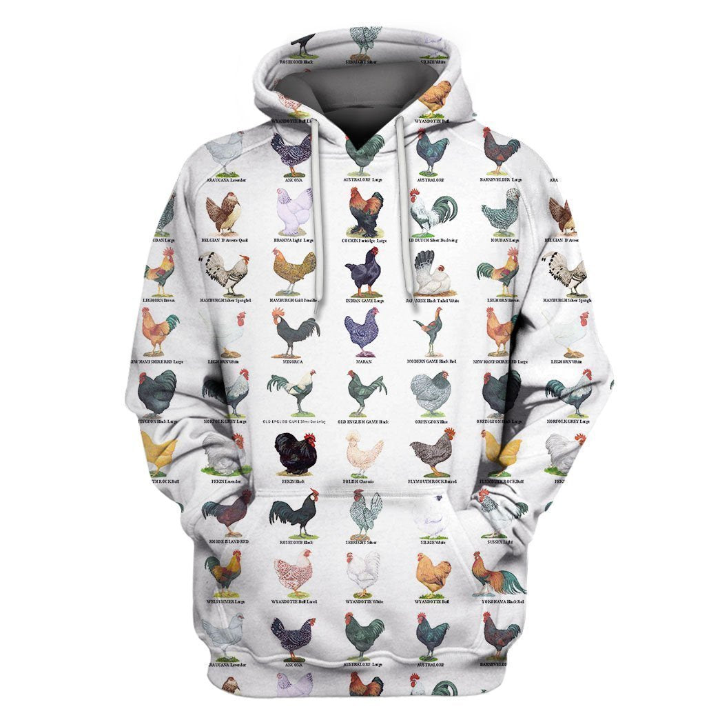 3D AOP Farm Chickens Shirt-Apparel-6teenth World-Hoodie-S-Vibe Cosy™