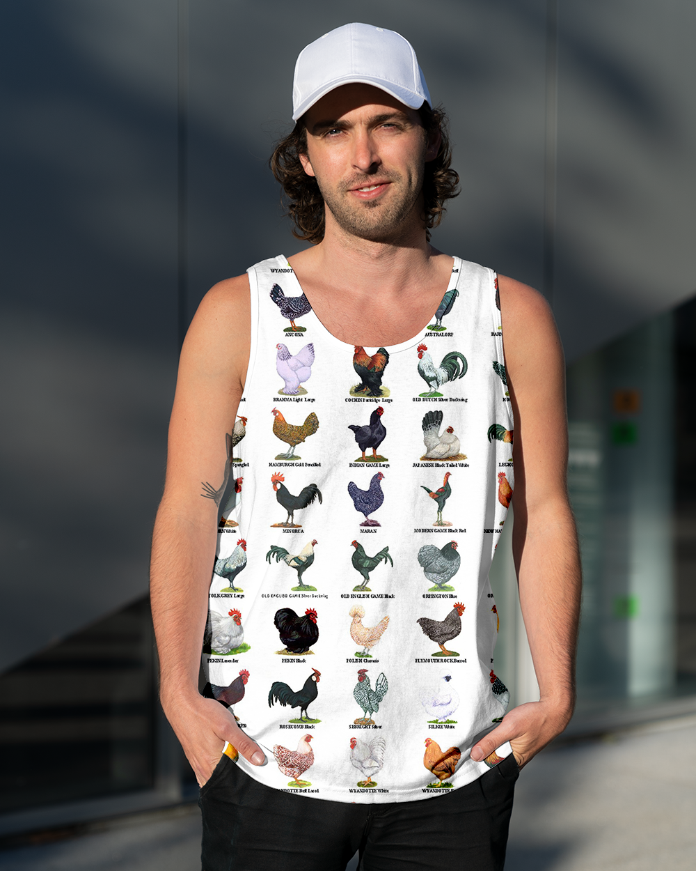 3D AOP Farm Chickens Shirt-Apparel-6teenth World-Tank Top-S-Vibe Cosy™
