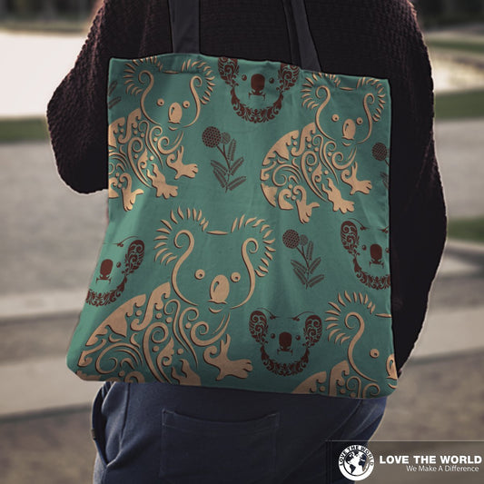 Australia Tote Bags - Australia Koala With Flowers NN9 - Amaze Style™-TOTE BAGS