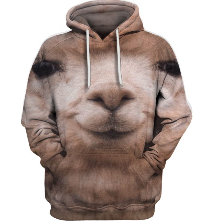 3D All Over Print Llama Face Shirt-Apparel-6teenth World-Hoodie-S-Vibe Cosy™