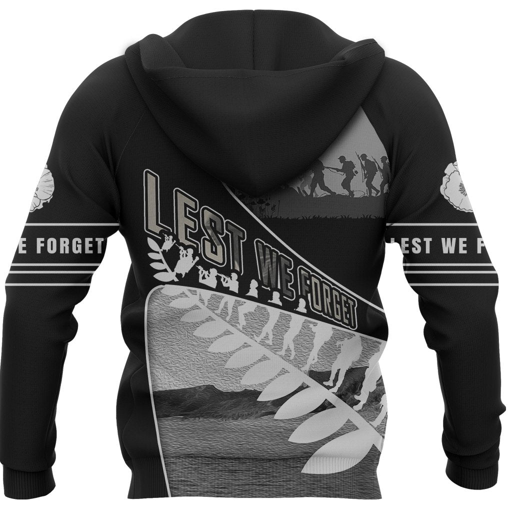 Anzac Day New Zealand Zip Hoodie, Never Forget Full Zip Hoodie PL03032005 - Amaze Style™-Apparel