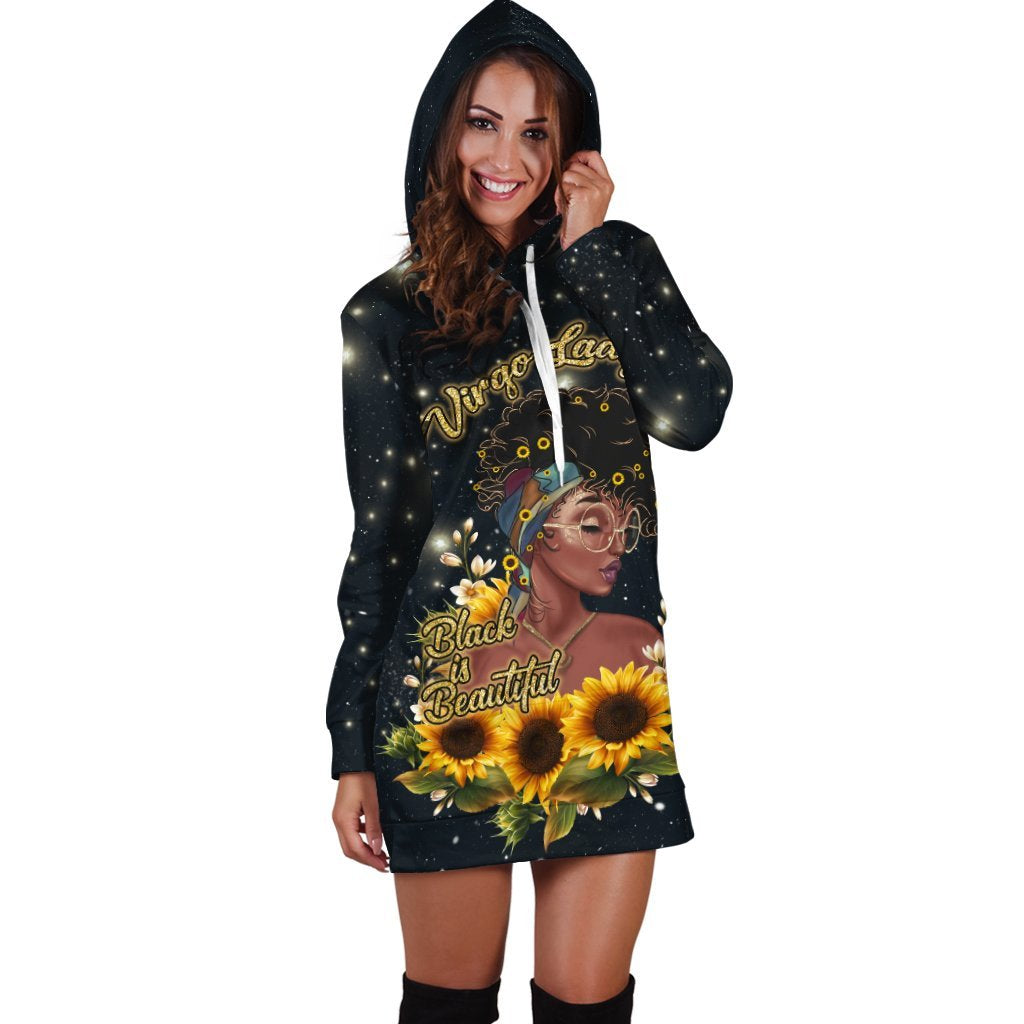 Virgo Lady Black Is Beautiful Hoodie Dress NTN08272002