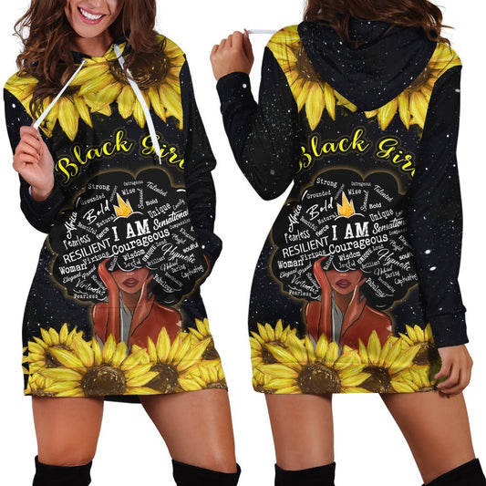Black Girl: Black Is Beautiful Hoodie And Hoodie Dress NTN08282001