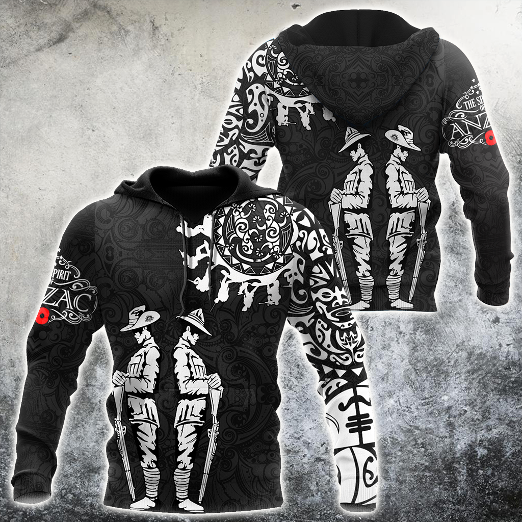 Amazing Polynesian Special Anzac Army Unisex Deluxe Hoodie ML