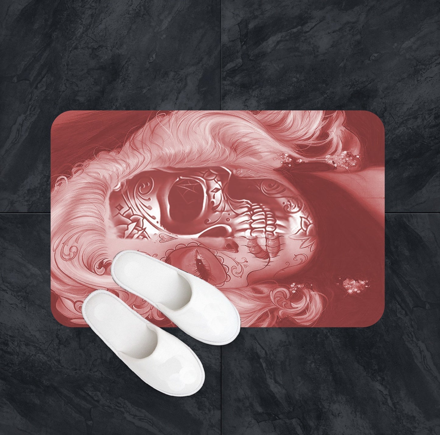 Beautiful skull face Set-Home Decor-Printify-Bath Mats-Vibe Cosy™