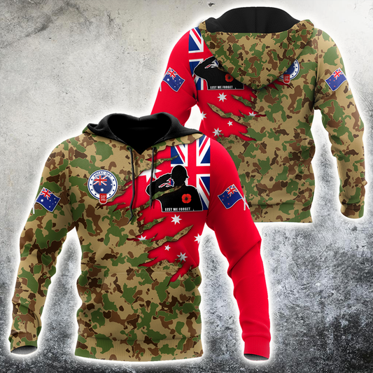 Tmarc Tee Anzac day remembrance Kiwi and Australia Camo 3D print shirt