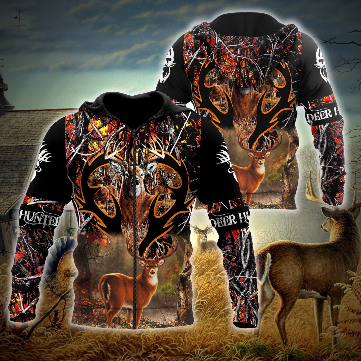 Amazing Deer Hunting 3D All Over Printed Shirts For Men MH2808203-LAM