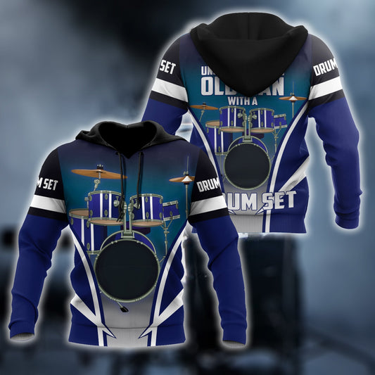 All Over Printed Never Underestimated An Old Man With A Drum Set HHT29082001-MEI