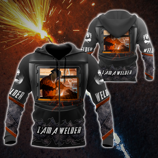 Awesome Welder All Over Printed Hoodie MEI