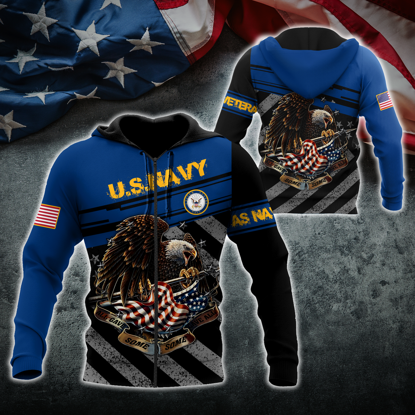 US Navy US Veteran 3D All Over Printed Shirts MH211020