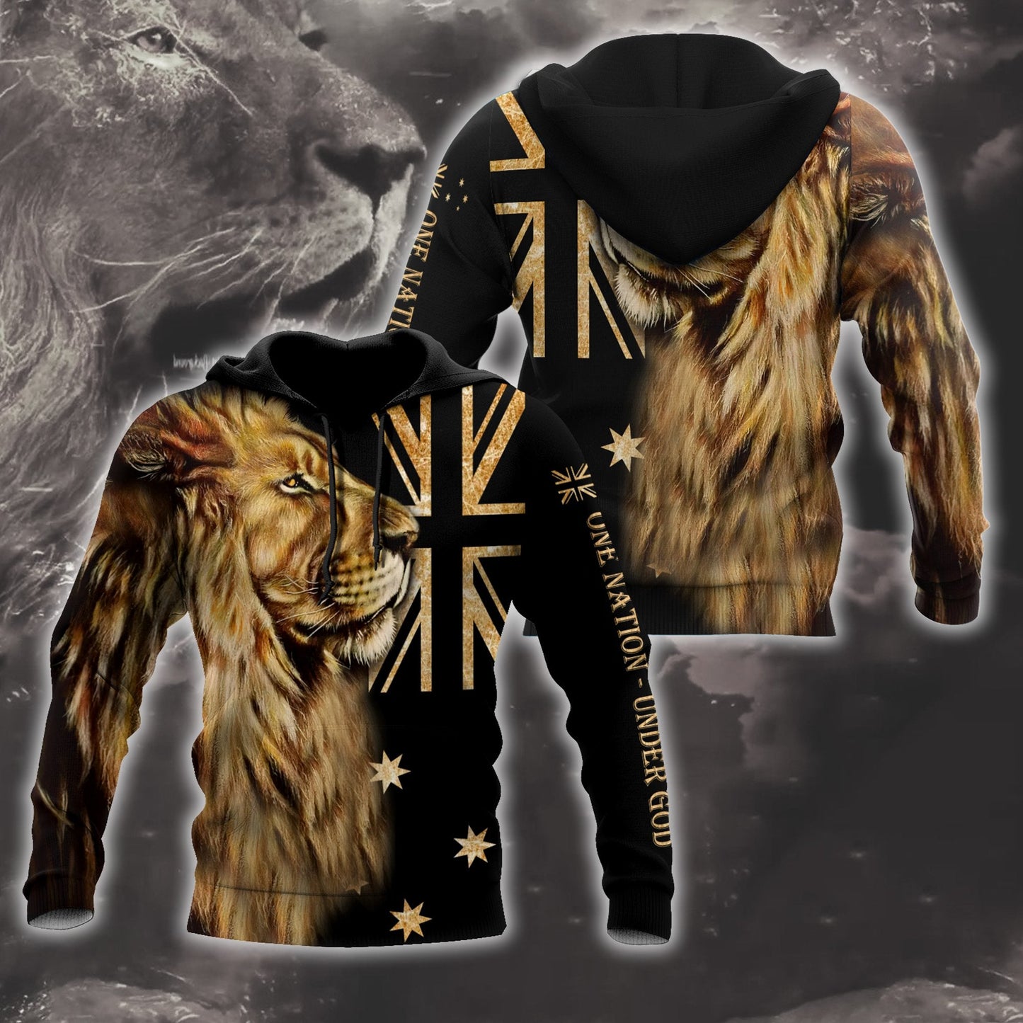 3D Australia One Nation Under God Over Printed Shirt for Men and Women