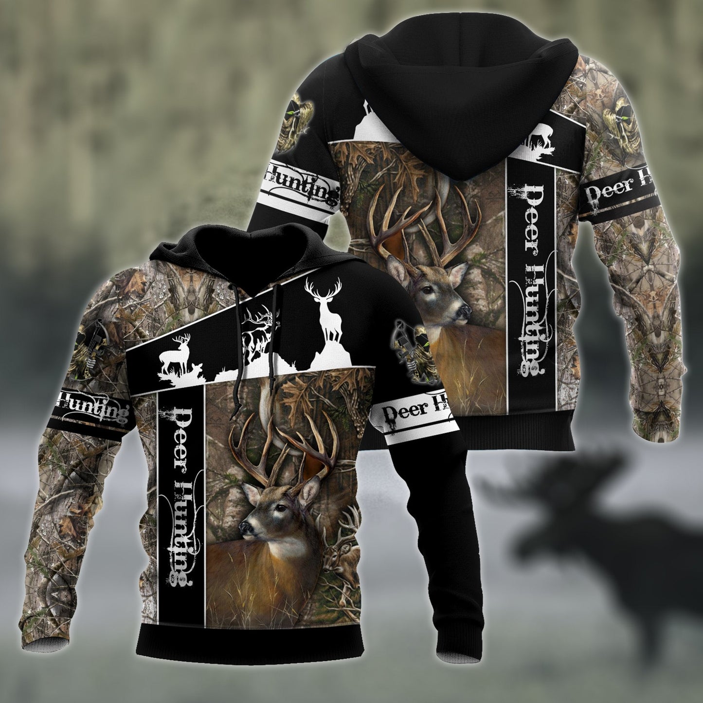 Version 3 Huntaholic - Deer Hunting 3D All Over Printed Shirts For Men And Woman
