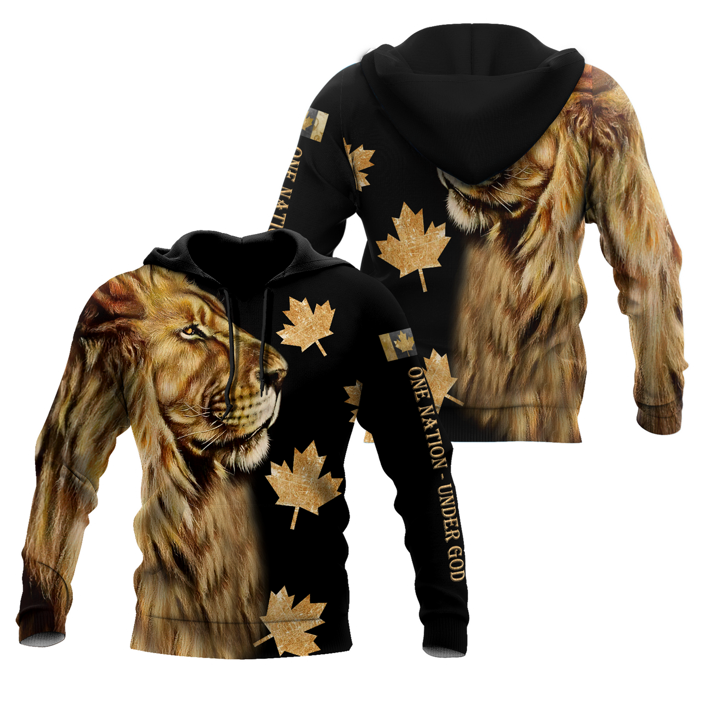 3D Canada One Nation Under God Over Printed Shirt for Men and Women TP