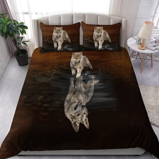 Wolf Reflection The Flow Of Life Bedding Set MEI