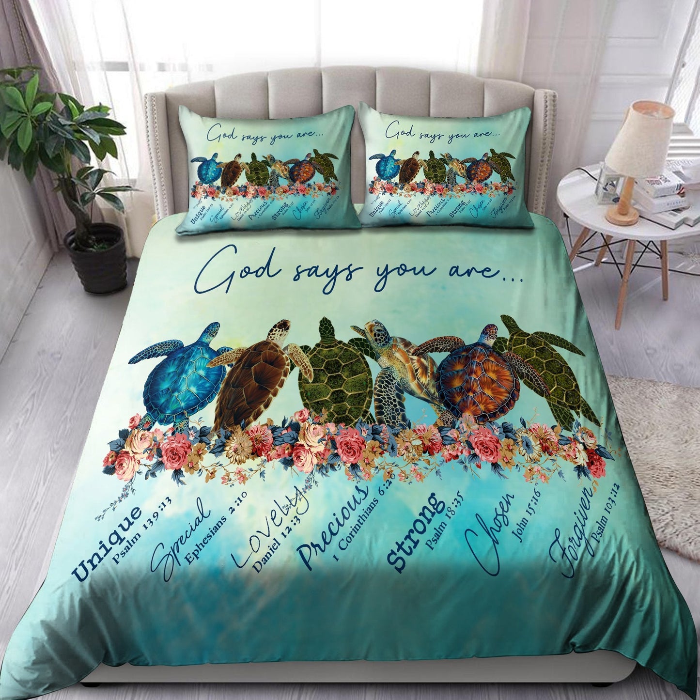 Turtle-God Says You Are Bedding Set Pi20072004