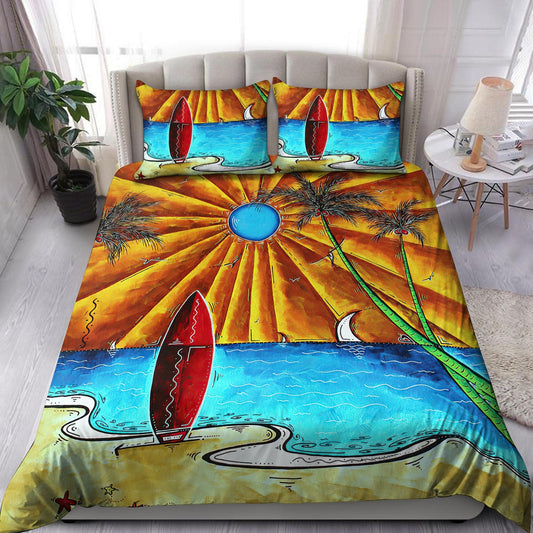 Surfboard and Beach Bedding Set Pi01082006